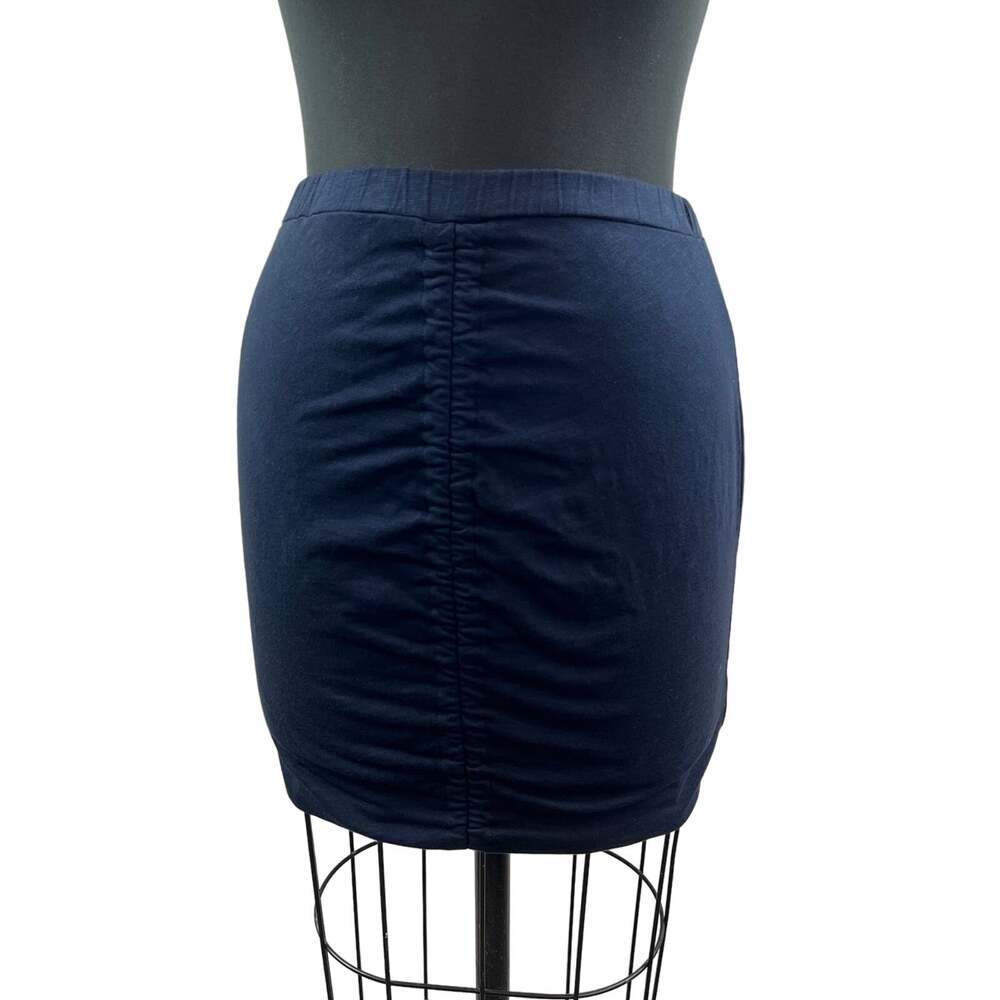 SUNDRY Blue Mini Skirt Stretch Elastic Waist Pull-On Slim Fit Preppy Size 2 NEW
